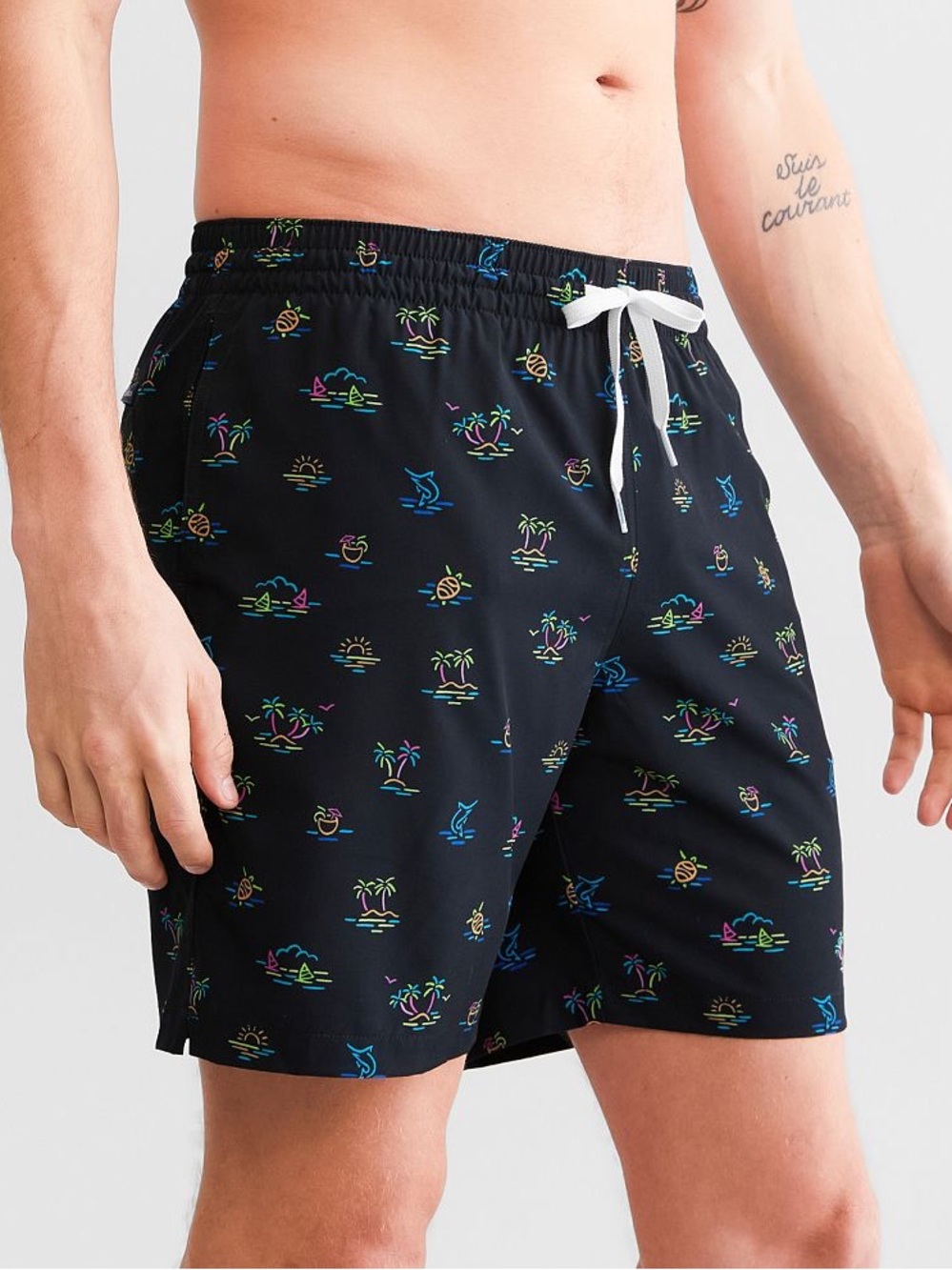 Chubbies Beaches Stretch Neon Swim Trunks NWOT
